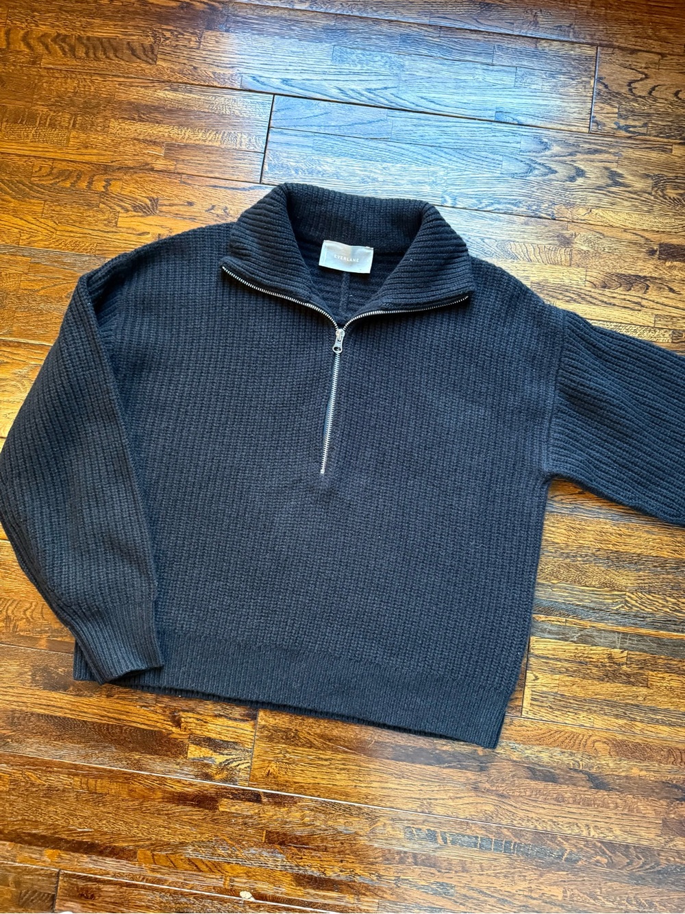 Everlane Wool 3-Quarter Zip Sweater